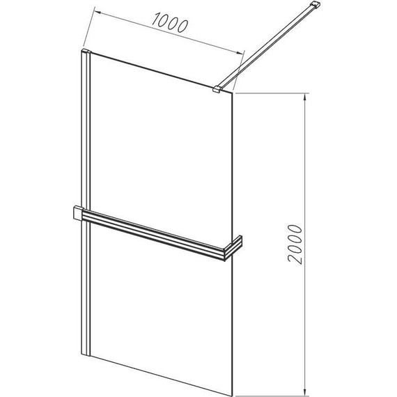 Душевая перегородка Vincea Walk in HR 100 см VSW-4HR100CG (стекло 8 мм) с кронштейном в комплекте, хром/тонированное фото 3