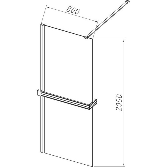 Душевая перегородка Vincea Walk in HR 80 см VSW-4HR800CLG (стекло 8 мм) с кронштейном в комплекте, брашированное золото/прозрачное фото 3