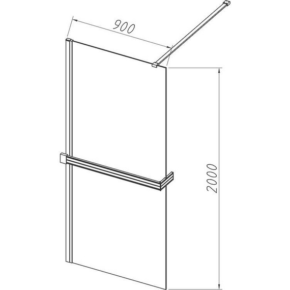 Душевая перегородка Vincea Walk in HR 90 см VSW-4HR900CGG (стекло 8 мм) с кронштейном в комплекте, брашированное золото/тонированное фото 4