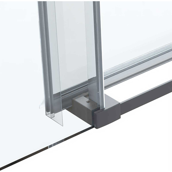 Душевое ограждение Vincea Como Soft 130x90 см VSR-1CS9013CLGM (стекло 8 мм) вороненая сталь/прозрачное фото 4