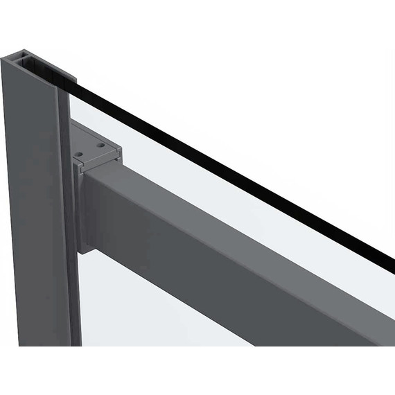 Душевое ограждение Vincea Como Soft 130x100 см VSR-1CS1013CLGM (стекло 8 мм) вороненая сталь/прозрачное фото 10