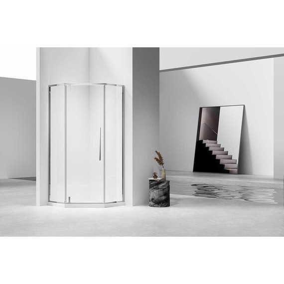 Душевое ограждение Vincea Slim-N 100x100 см VSP-4SN100CL, хром/прозрачное - 2 Душевое ограждение Vincea Slim-N 100x100 см VSP-4SN100CL, хром/прозрачное фото 2