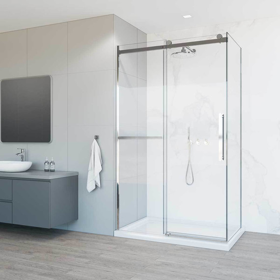 Душевое ограждение Vincea Como Soft 120x90 см VSR-1CS9012CL (стекло 8 мм) хром/прозрачное фото 