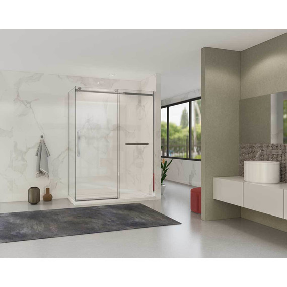 Душевое ограждение Vincea Como Soft 150x90 см VSR-1CS9015CL (стекло 8 мм) хром/прозрачное фото 2