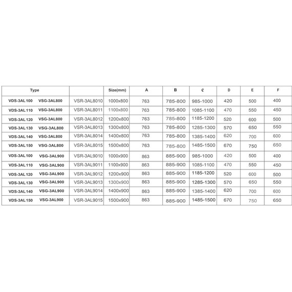 Душевое ограждение Vincea Alpha 110x90 см VSR-3AL9011CLGM, вороненая сталь/прозрачное фото 9