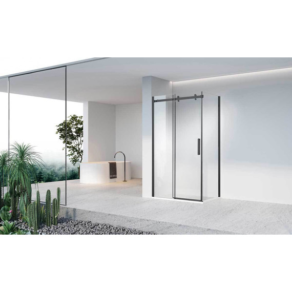 Душевое ограждение Vincea Como-N 150x90 см VSR-4CN9015CLB (стекло 8 мм) чёрный/прозрачное фото 2