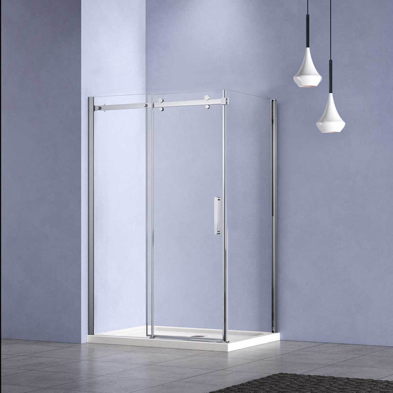 Душевое ограждение Vincea Como-N 150x100 см VSR-4CN1015CL (стекло 8 мм) хром/прозрачное фото 3