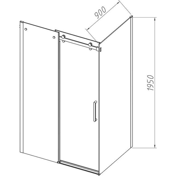 Душевое ограждение Vincea Como-N 150x90 см VSR-4CN9015CLB (стекло 8 мм) чёрный/прозрачное фото 6