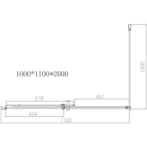 Душевое ограждение Vincea Dice 110x90 см VSR-4D1011CL (стекло 8 мм) хром/прозрачное фото 3