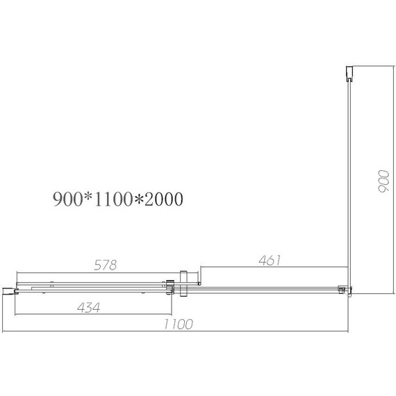 Душевое ограждение Vincea Dice 110x90 см VSR-4D9011CLB (стекло 8 мм) чёрный/прозрачное - 3 Душевое ограждение Vincea Dice 110x90 см VSR-4D9011CLB (стекло 8 мм) чёрный/прозрачное фото 3