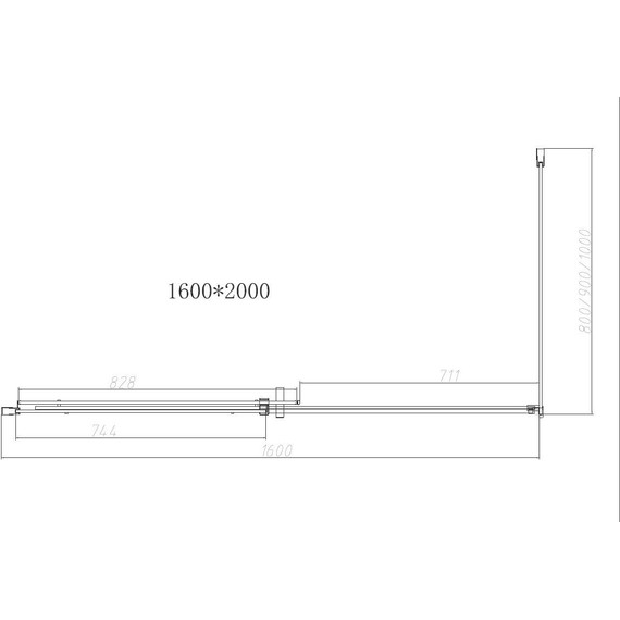 Душевое ограждение Vincea Dice 160x100 см VSR-4D1016CLGM (стекло 8 мм) вороненая сталь/прозрачное фото 4