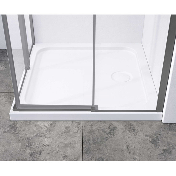 Душевое ограждение Vincea Slim-N 100x80 см VSS-4SN8010CLGM (стекло 8 мм) хром/прозрачное фото 3