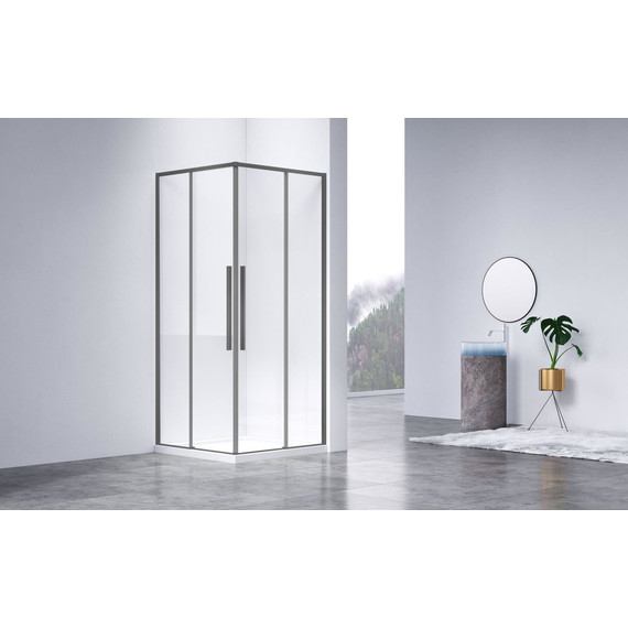 Душевое ограждение Vincea Slim-N 100x80 см VSS-4SN8010CLGM (стекло 8 мм) хром/прозрачное фото 2