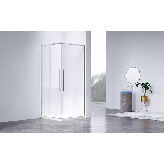 Душевое ограждение Vincea Slim-N 100x80 см VSS-4SN8010CL (стекло 8 мм) хром/прозрачное фото 2