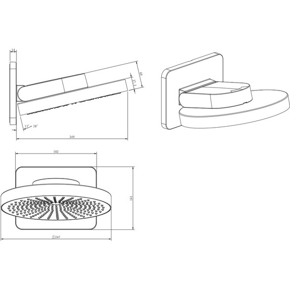 Душевая система для душа с термостатом Vincea Inspire VSFW-3I21MT1CH фото 8