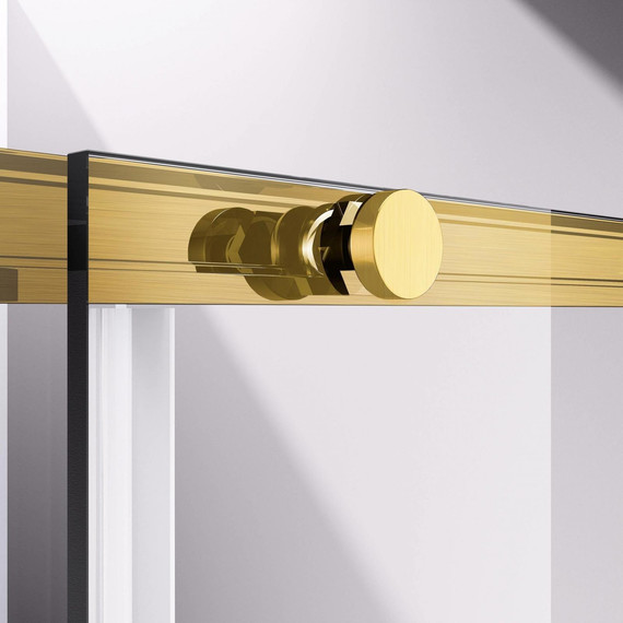 Душевое ограждение Vincea Slim-N 130x90 см VSR-4SN9013CLG, брашированное золото/прозрачное фото 4