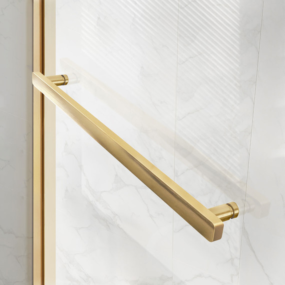 Душевое ограждение Vincea Slim Soft 120x80 см VSR-1SS8012CLG, брашированное золото/прозрачное фото 2