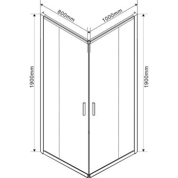 Душевое ограждение Vincea Garda 100x80 см VSS-1G8010CLGM, вороненая сталь/прозрачное фото 6