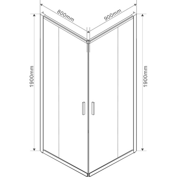 Душевое ограждение Vincea Garda 90x80 см VSS-1G8090CGB, чёрный/тонированное фото 6