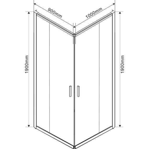 Душевое ограждение Vincea Garda 100x90 см VSS-1G9010CLG, брашированное золото/прозрачное фото 6