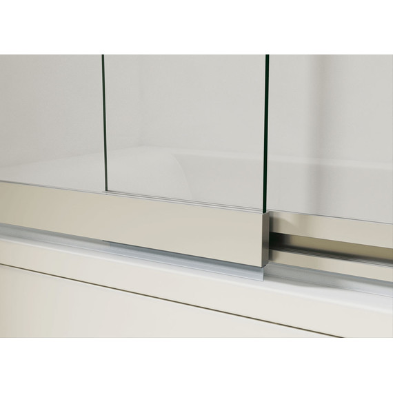 Шторка для ванны Vincea VSB-1E 100 см VSB-1E100CLGM, чёрный/прозрачное фото 6