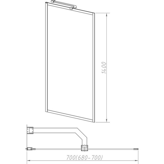Шторка для ванны Vincea 70 см VSB-41700CL, хром/прозрачное фото 3