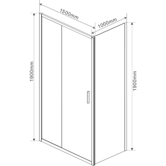 Душевое ограждение Vincea Garda 150x100 см VSR-1G1015CH, хром/матовое фото 6