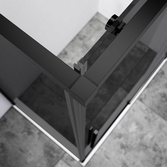 Душевое ограждение Vincea Slim-N 140x90 см VSR-4SN9014CGB, чёрный/тонированное фото 3