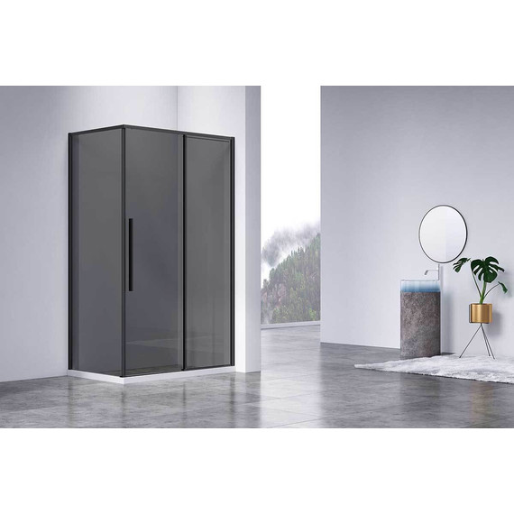 Душевое ограждение Vincea Slim-N 130x90 см VSR-4SN9013CGB, чёрный/тонированное фото 2
