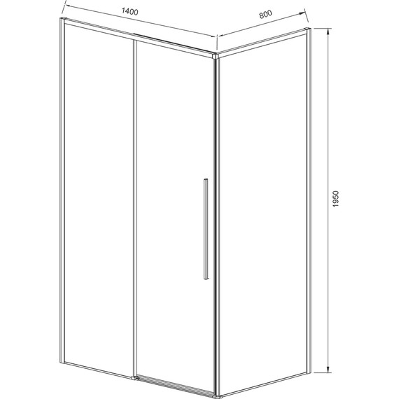 Душевое ограждение Vincea Slim-N 140x80 см VSR-4SN8014CLG, брашированное золото/прозрачное фото 5