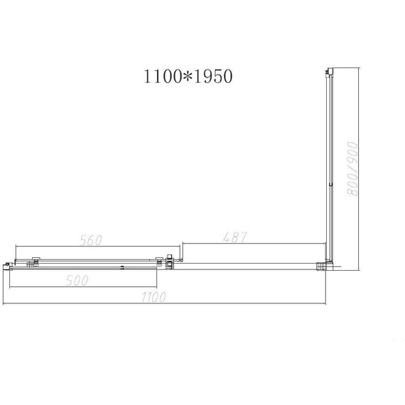 Душевое ограждение Vincea Slim-N 110x90 см VSR-4SN9011CLG, брашированное золото/прозрачное фото 6