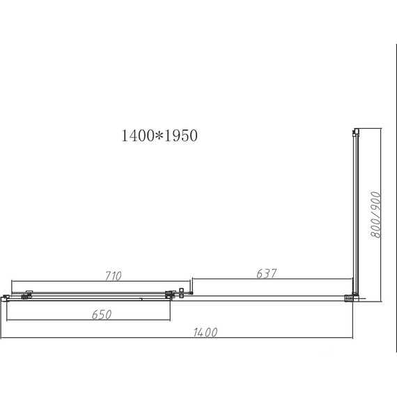 Душевое ограждение Vincea Slim-N 140x80 см VSR-4SN8014CGB, чёрный/тонированное фото 6