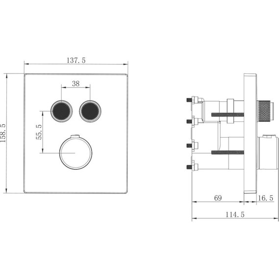 Душевая система для душа с термостатом Vincea Inspire VSFW-3I21MT5CH фото 13