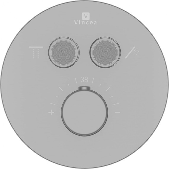 Душевая система для душа с термостатом Vincea Inspire VSFW-3I22MT3RGM, вороненая сталь фото 10