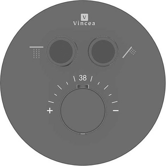 Душевая система для душа с термостатом Vincea Inspire VSFW-3I22MT3MB, чёрный матовый фото 21