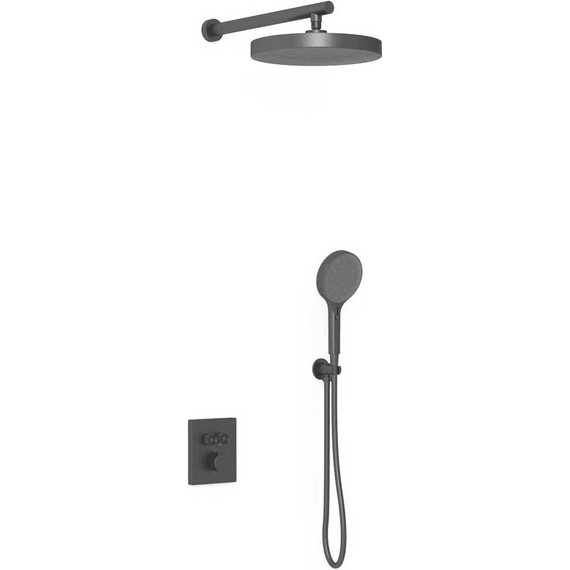 Душевая система для душа с термостатом Vincea Inspire VSFW-3I21MT2MB, чёрный матовый фото 2