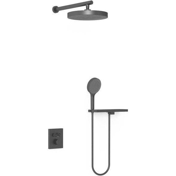 Душевая система для душа с термостатом Vincea Inspire VSFW-3I21MT2RMB, чёрный матовый фото 2