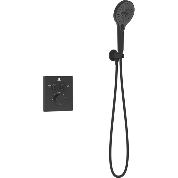 Душевая система для душа с термостатом Vincea Inspire VSFW-3I21MT5MB, чёрный матовый фото 3