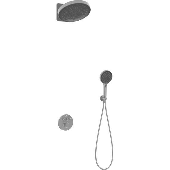 Душевая система для душа с термостатом Vincea Inspire VSFW-3I22MT3GM, вороненая сталь фото 2