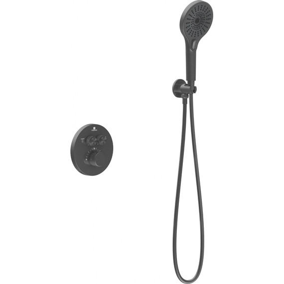 Душевая система для душа с термостатом Vincea Inspire VSFW-3I22MT5GM, вороненая сталь фото 3