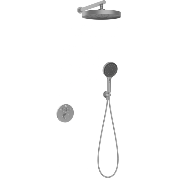 Душевая система для душа с термостатом Vincea Inspire VSFW-3I22MT2GM, вороненая сталь фото 2