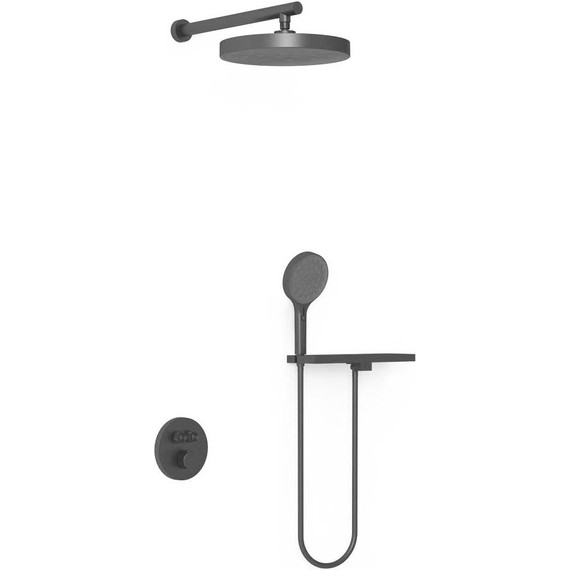 Душевая система для душа с термостатом Vincea Inspire VSFW-3I22MT2RMB, чёрный матовый фото 2