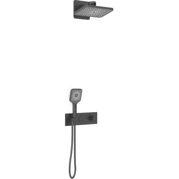 Душевая система для душа с термостатом Vincea VSFW-422TI4MB, чёрный матовый фото 2