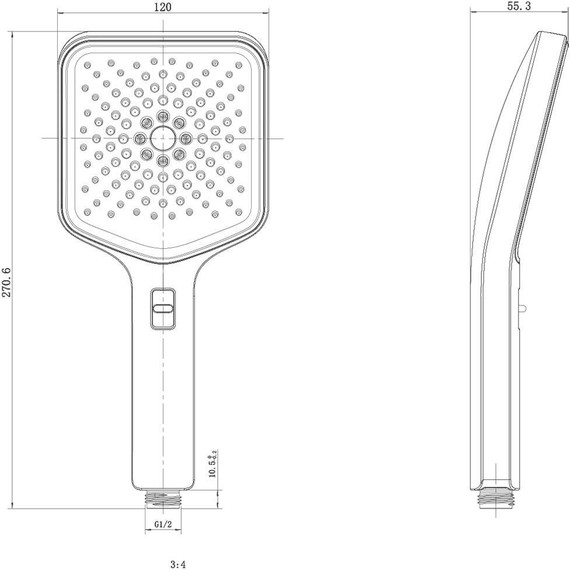 Душевая система для душа с термостатом Vincea Inspire VSFW-3I21MT4RMB, чёрный матовый фото 13