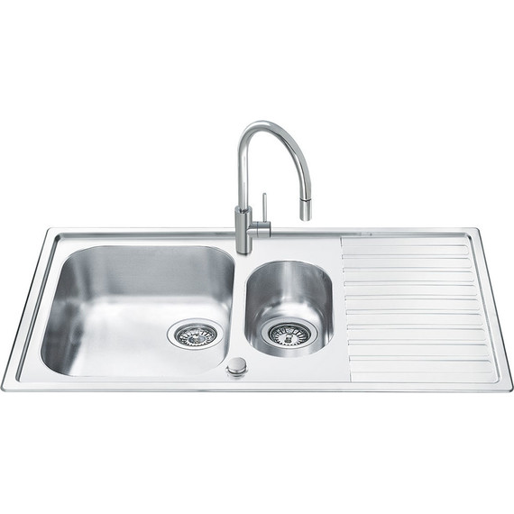 Кухонная мойка Smeg LLR102-2 100, 0,7 мм нержавеющая сталь фото 