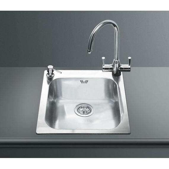 Кухонная мойка Smeg VS45-P3 50, 0,7 мм нержавеющая сталь фото 2