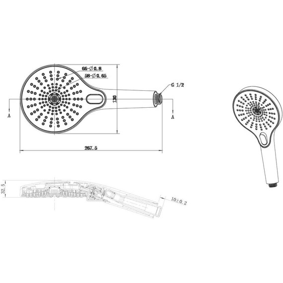 Душевая система для душа Vincea VSFW-4I211RMB, чёрный матовый фото 10
