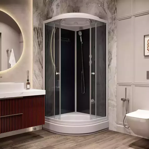 Душевая кабина Parly Classic 85х85 см CM86, белый/тонированное - 2 Душевая кабина Parly Classic 85х85 см CM86, белый/тонированное фото 2