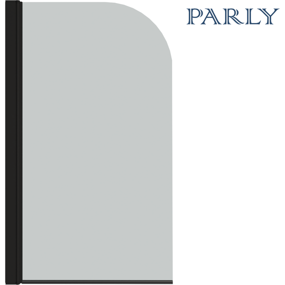 Шторка для ванны Parly 75 см F04B, чёрный/прозрачное фото 5