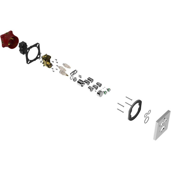 Смеситель для душа с термостатом Vincea VSCV-321T-MCH (со скрытой частью) фото 3